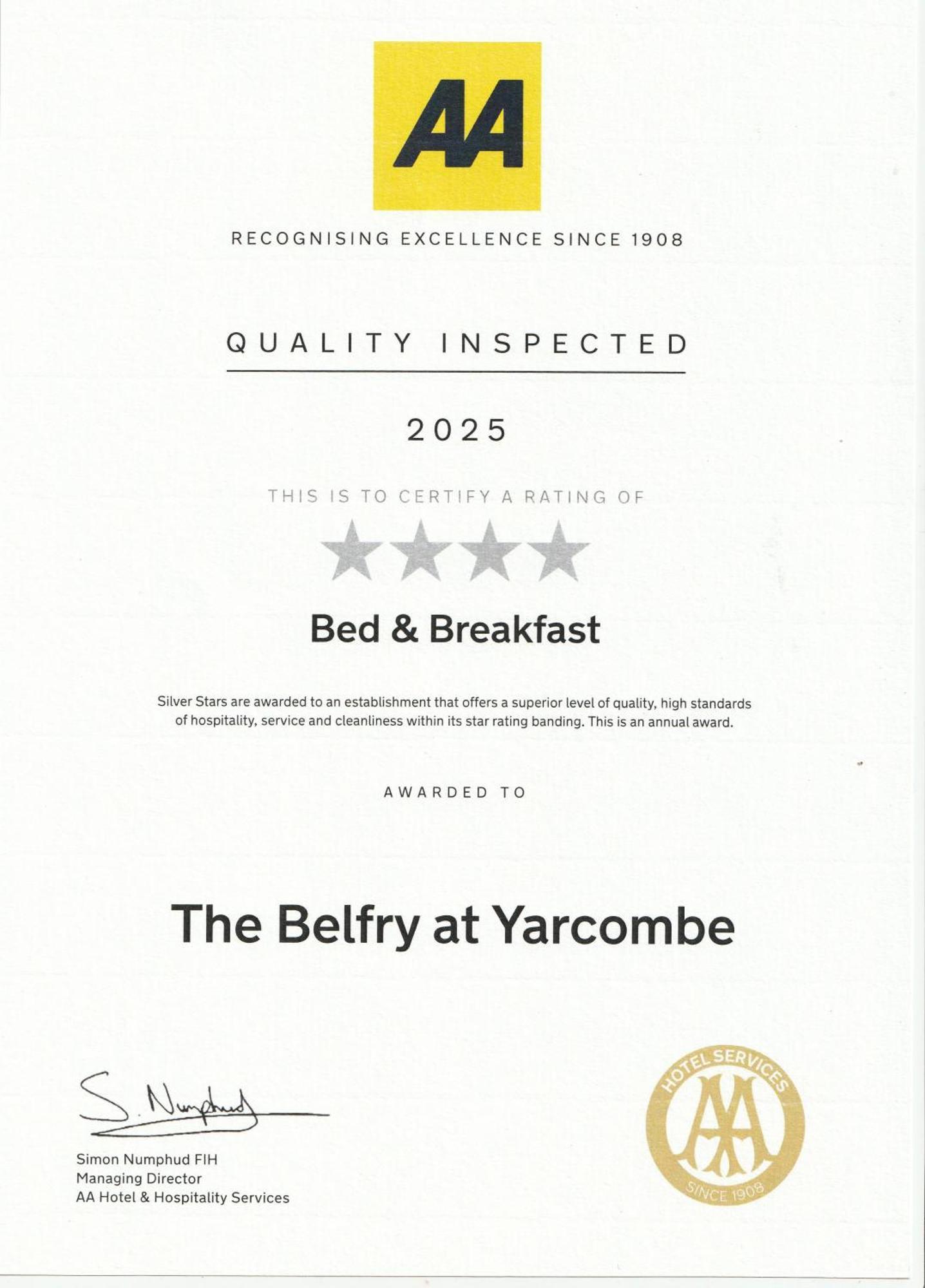 Bed and Breakfast The Belfry At Yarcombe Exterior foto
